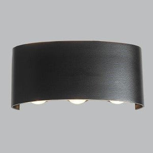 6w Outdoor Up and Down LED Wall Light Black IP65 - L247