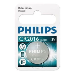 PHILIPS CR2016 LITHIUM COIN BATTERY 3V - Clearance Sale