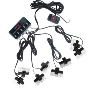 12v 4 Led x 8 Grill Mount Red Led-4-8r Federal Signal