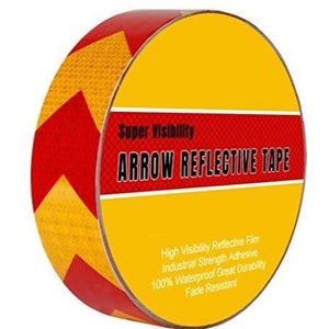 Reflective Arrow Tape 50mmx5m Red and Yellow