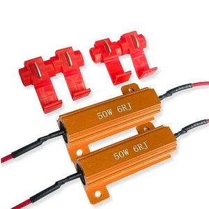 12V 50W 6-Ohm Vehicle Lighting Load Resistor - 2 Pack