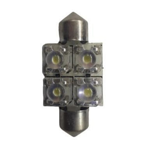 12v 4 x Led Smd Festoon Bulb 6000k Bing Light