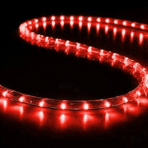 220v 2 Wire Round Led Rope Light Red 1m Bing Light