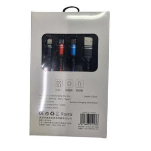3 in 1 Fast charging data line 6A 120cm Model: HY-C513