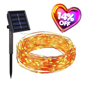 Solar Rechargeable Fairy Light 3000k IP65 20M