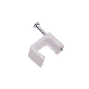 6mm Square Cable Clips (100)
