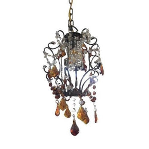 E14 Brown Crystal Chandelier 6112/1 Bing Light