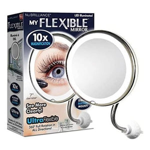 Led Illuminated 10 x Magnification Flexible Mirror