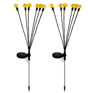 6 LED Rechargeable Solar Firefly Garden Lamp 3000k - Set of 2 PI-30