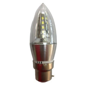 B22 3W LED Candle Bulb Silver 6500K HD-BLB03W