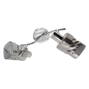 E14x2 Swiveling Wall Light Chrome and Smoked Glass 8015/2 CH
