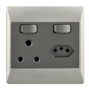 4x4 Single Wall Plug + ZA Plug Champagne & Charcoal EPL352 Duo Bright Star