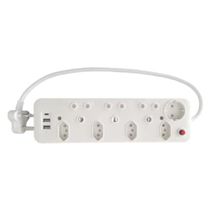 8 Way Mutli plug with USB + Type-C Ports P-09