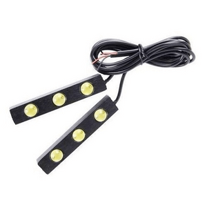12v 2 x 3 Cool White Led Eagle Eye Car Daytime Running Lights