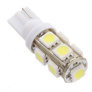 12v T10 5050 x 9 Led Park Light Bulb 6000k Bing Light