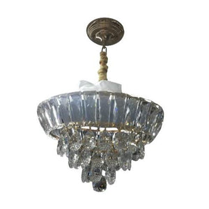 Crystal Hanging Chandelier Brass And Glass