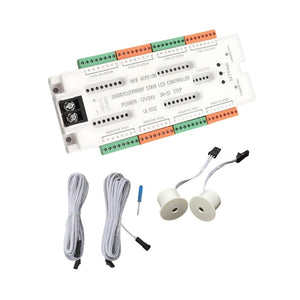 PIR Motion Sensor Stair Controller DC 12V 24V 500W V2-STEP-1002 32-Channels Staircase Controller