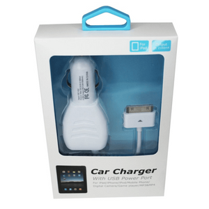 Car Charger With USB Power Port For iPad