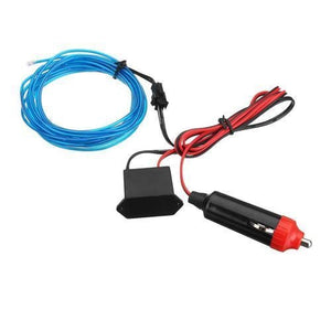 12v EL Wire With Car Lighter Plug Baby Blue Bing light