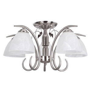 Satin Chrome Chandelier 5xE27 Bulb Holders CH179/5 Bright Star