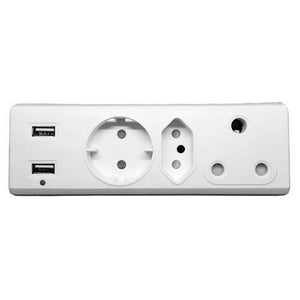 3 Way Multi Plug with Usb R-21 Redisson