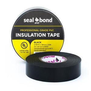 20m Insulation Tape Black - Seal and Bond