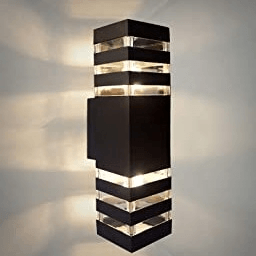 E27 Wall Lamp Double Black 8401/2