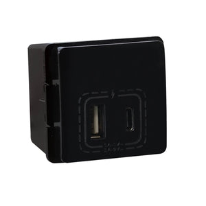 16A 3 Pin V-Slim RSA Socket - Black Module