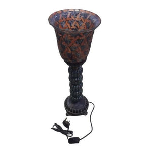 E27 Mosaic Table Lamp Crackle Orange Bing Light
