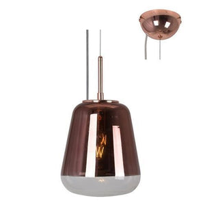 Toledo Pendant Copper/ Transparent Glass P932 Eurolux