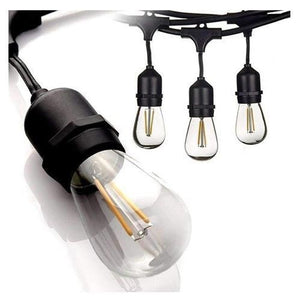 15m Outdoor Decorative Light String/Cable With Bulbs and Holders