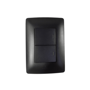 4x2 2 Lever Light Switch Charcoal S2-102/1
