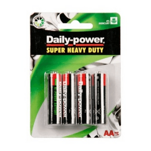 AA Heavy Duty Batteries Daily Power 4 Pack