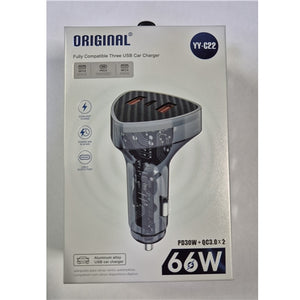 12v 3 in 1 Car Charger YY-C22