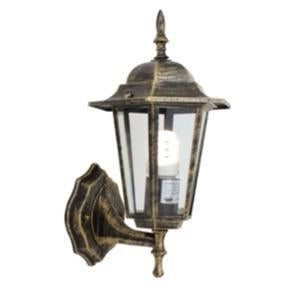 Outdoor Wall Lantern Up-Facing Black/Gold O15BG