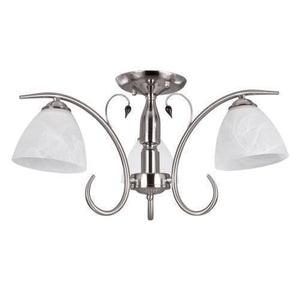 Satin Chrome Chandelier 3xE27 Bulb Holders CH179/3 Bright Star