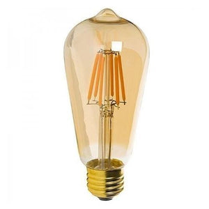 E27 4w Amber Tint ST64 LED Filament Bulb 2700k