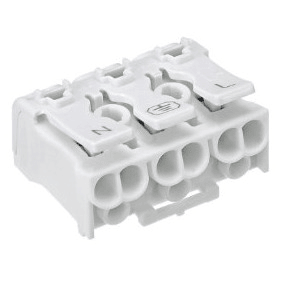Spring Connector Quick Wire Connector Terminal Block 3 Way White