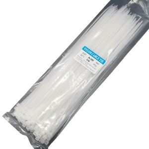 100 Piece White Cable Ties 4x300mm