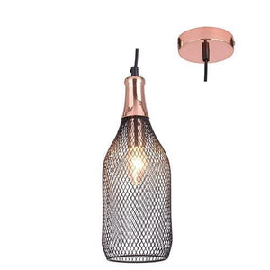 110mm Copper / Black Pendant Light P769 Eurolux