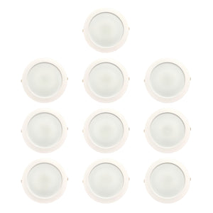 25W Recessed Round Panel Lights 6500K (10-Pack)