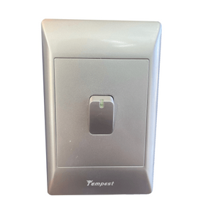 4x2 1 Lever Light Switch Silver TNC-SA-001/S Tempest