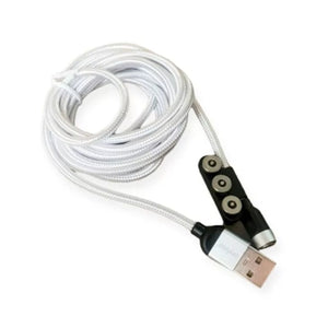 2m 3in1 Type-C+Lighting+Micro 3A Quick Magnetic Charging Cable