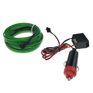 12v EL Wire With Car Lighter Plug Green Bing light