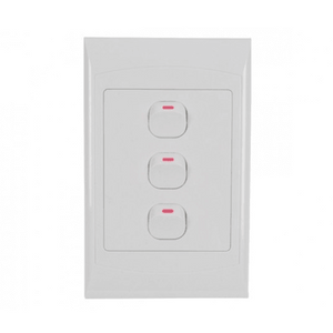 4x2 3 Lever Light  Switch White A103 Redisson
