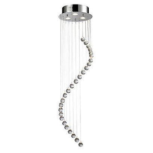 Mini Swirl Chandelier Crystal & Chrome RP301