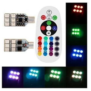 T10 12v 12x5050 RGB Parklight With Remote 2 Pack
