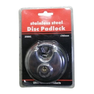 80mm Stainless Steel Disc Padlock 2580C