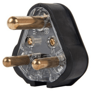 250v 16a 3 Pin Plug Rubber Black  A11188 Waco