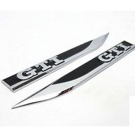 Metal GTI Badge Logo Set of 2 (BLACK)